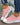 Pink canvas with white soles