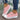 Pink canvas with white soles