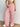 Pink striped pants for women