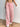 Pink striped pants for women, front view