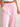 Pink sweatpants close up