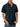 Men's green and navy plaid short sleeve button up shirt with collar – front view