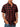 Men's red and black plaid short sleeve button up shirt with pointed collar – front view