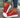 Red canvas with white soles