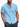 Sky blue short sleeve shirt with sharp collar and front button detailing