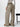 Striped pants worn for women, back view