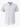 White cotton button-up shirt on flat surface, front view