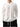 White notched long sleeve top with drawstring waist, minimal design