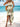 Woman in a white boho dress with green patterns on a beach