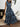 Woman wearing a blue floral dress