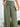 green wide-leg pants for women, close up