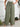 green wide-leg pants for women, front view